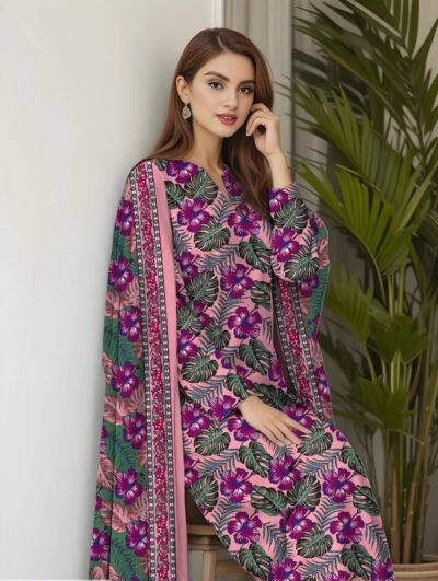 Unstitched Lawn 3-Piece Suit For Women